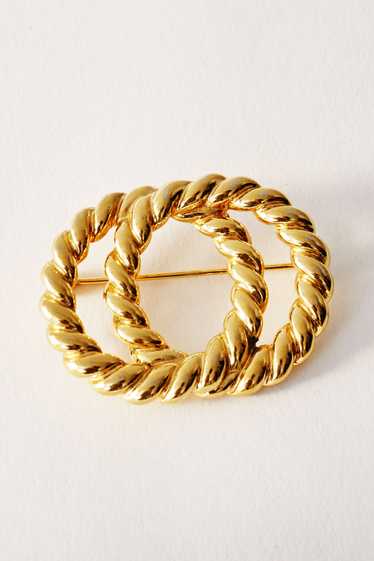 Vintage Napier Braided Gold Brooch