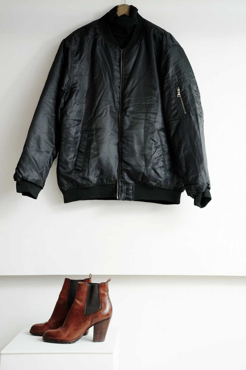 Black Bomber Jacket - image 1