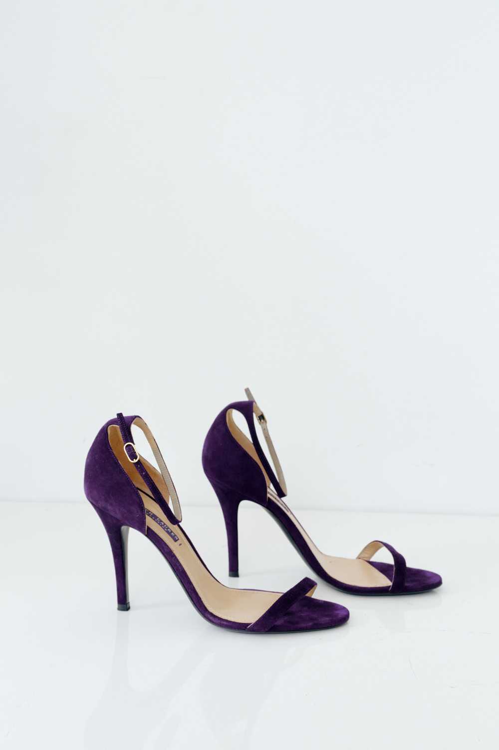 Deep Plum Leather Sandals - image 3