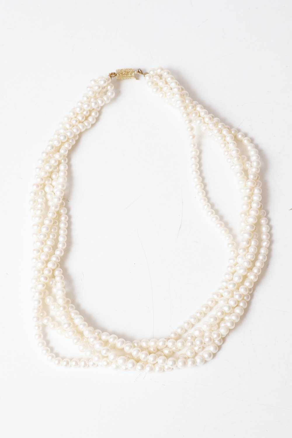 Multi-Strand Pearl Necklace - Gem