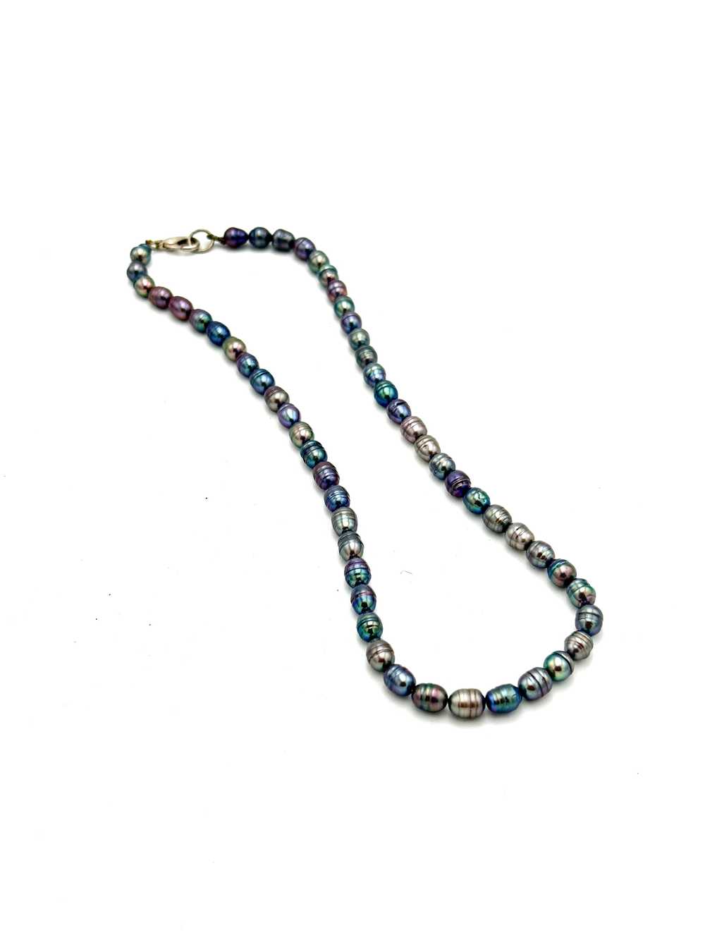 Scored Freshwater Seed Pearl Necklace - image 1