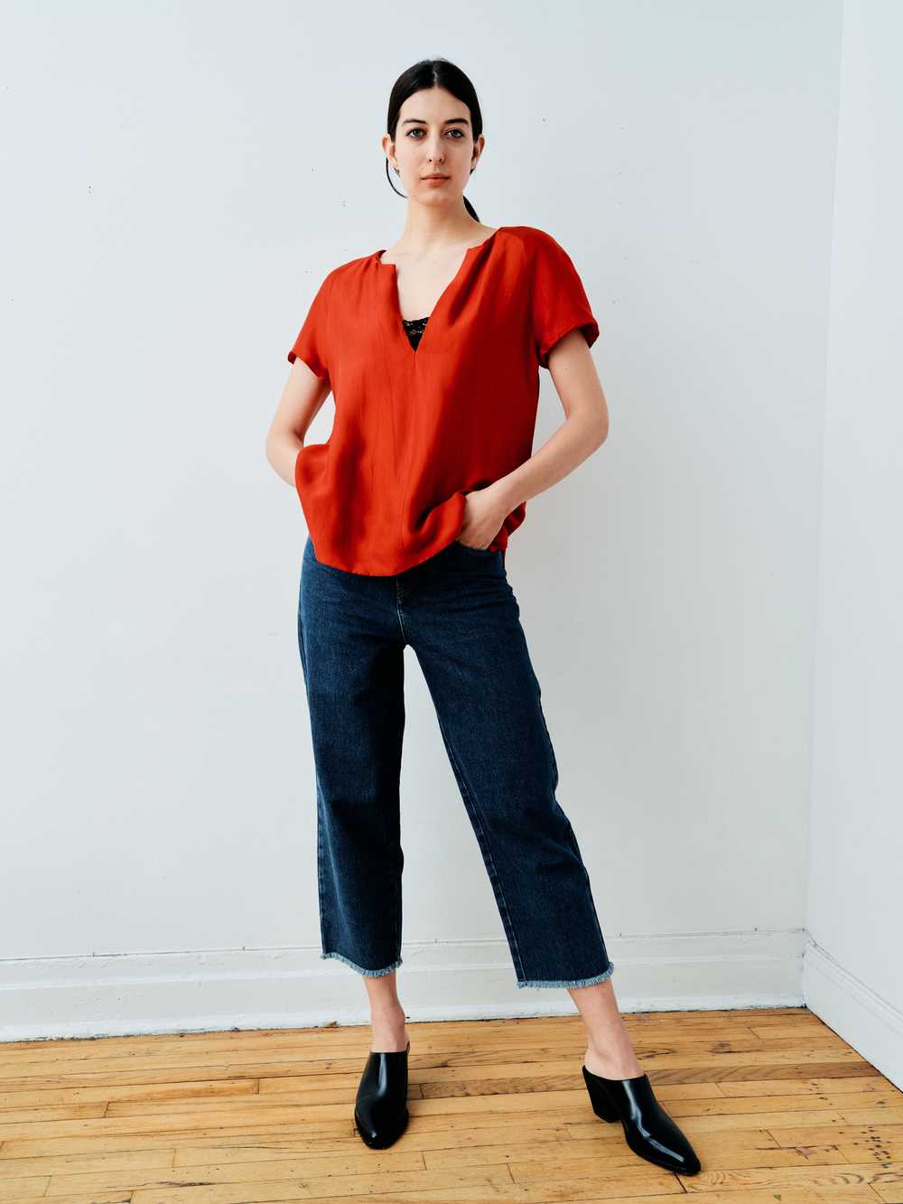 Red Silk Shirt - image 1