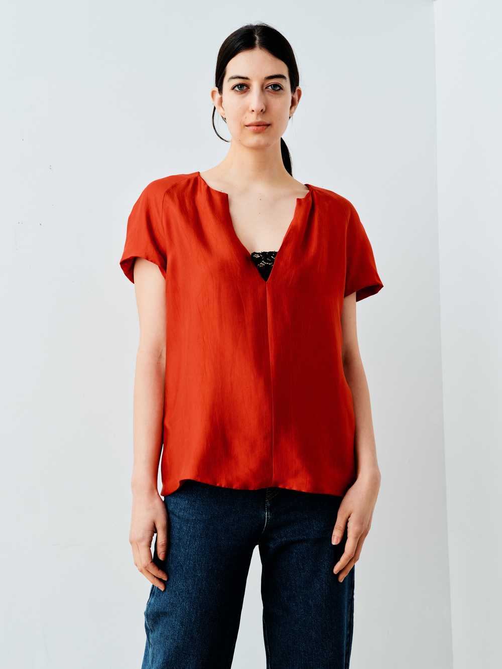 Red Silk Shirt - image 2