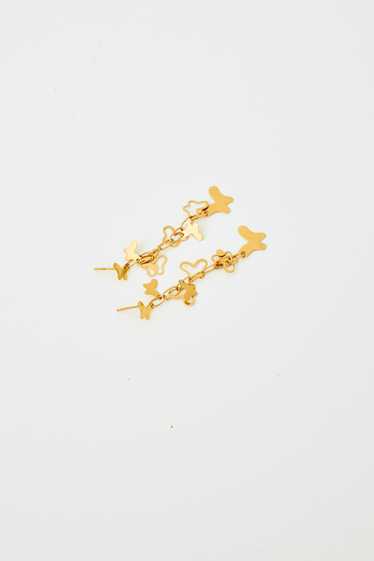 18K Gold Butterfly Earrings