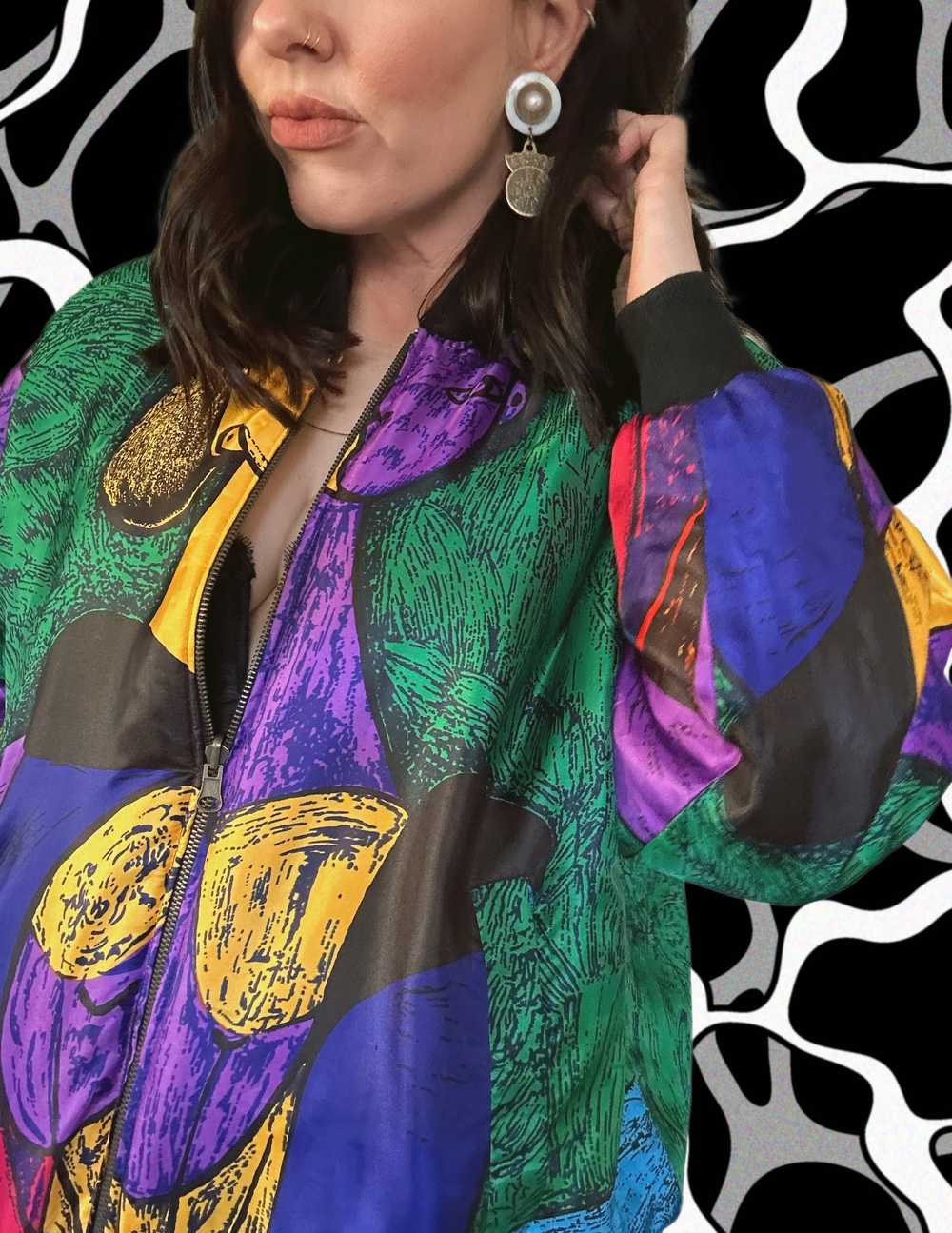 Reversible Picasso, and brocade bomber - image 2
