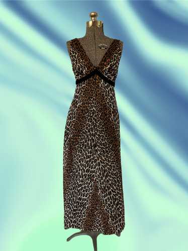60s 70s Vanity Fair leopard maxi - image 1
