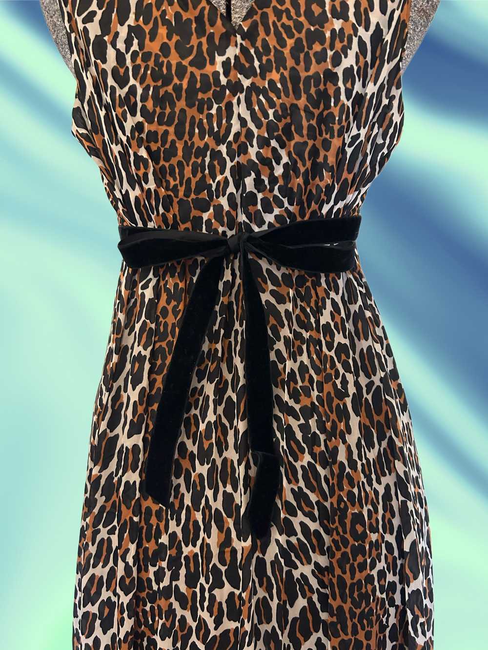 60s 70s Vanity Fair leopard maxi - image 3