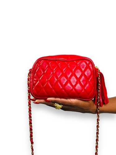 1980s • 1990s Holt Renfrew Canada Red Quilted + Ch