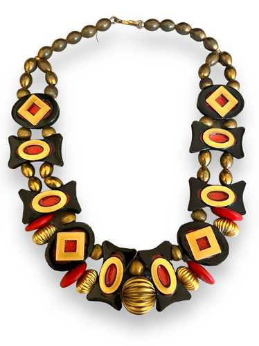 1960s Art Deco Beaded Necklace