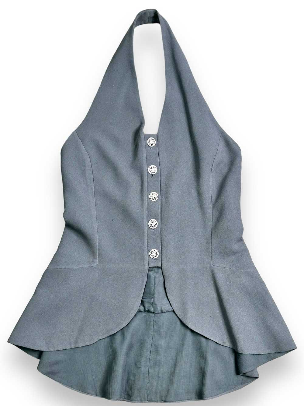 1990s Cholè Gray Halter Set - image 3