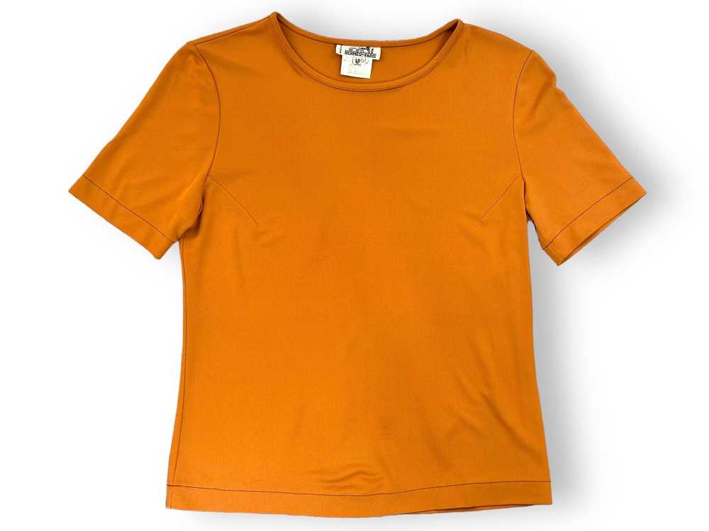 1970s Tan “Hermes” Short Sleeve Nylon T - image 1