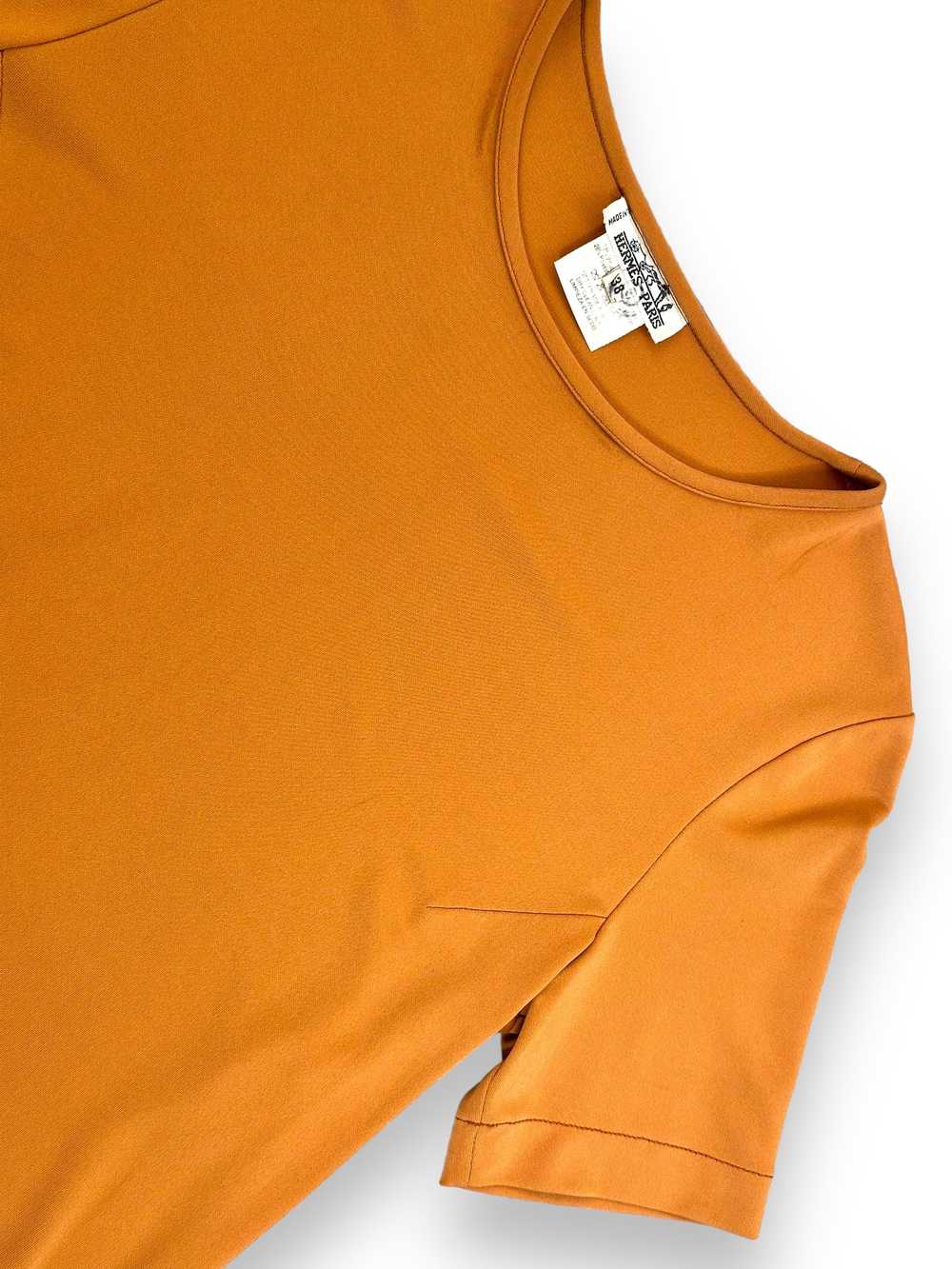 1970s Tan “Hermes” Short Sleeve Nylon T - image 4