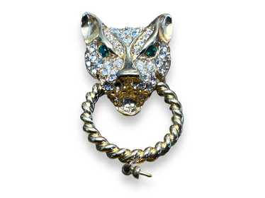 1990s Richelieu Diamanté Panther Head - image 1