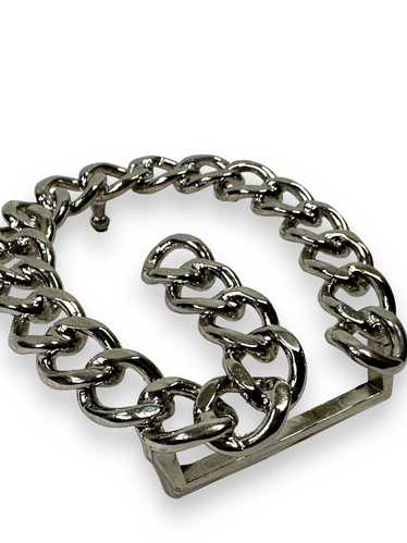 Y2K Sliver Link “G” Chain Buckle - image 1