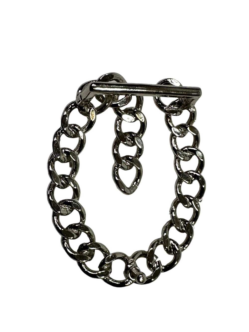 Y2K Sliver Link “G” Chain Buckle - image 3