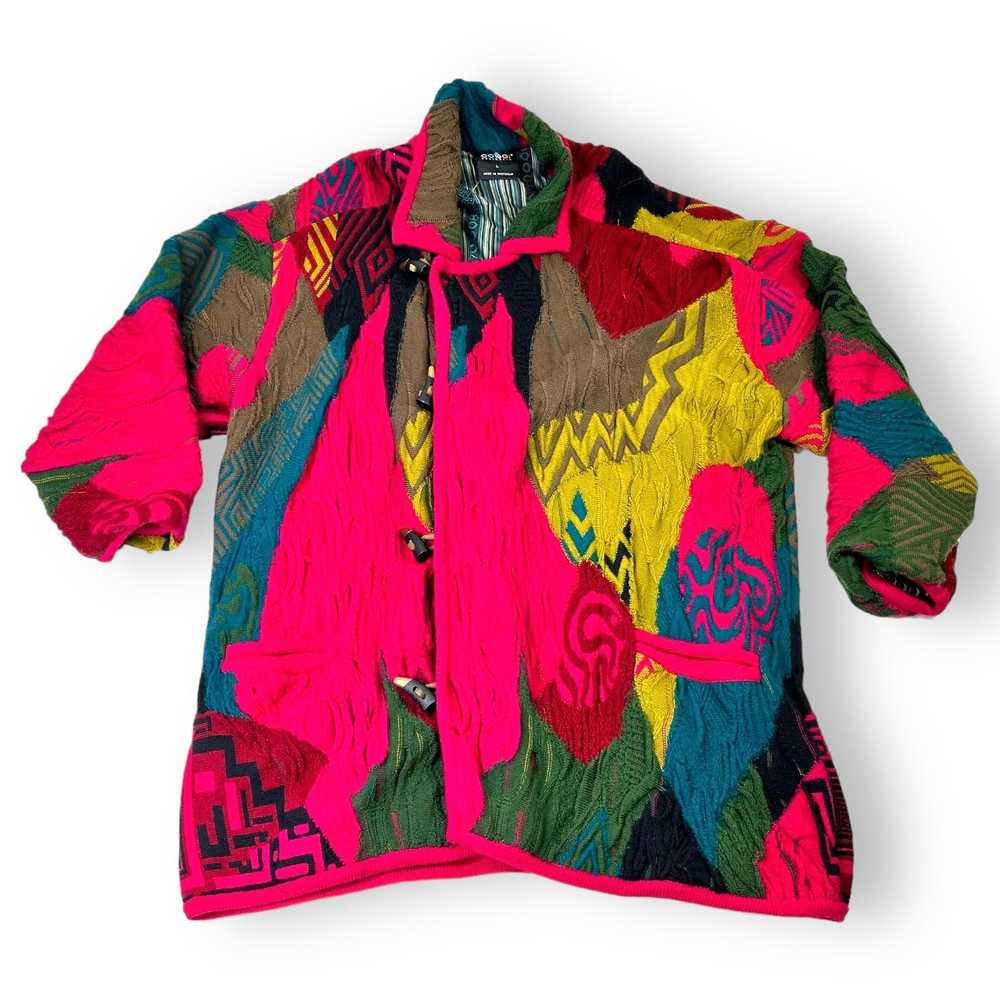 Y2K Coogi Pink Multicolored Sweater - image 1