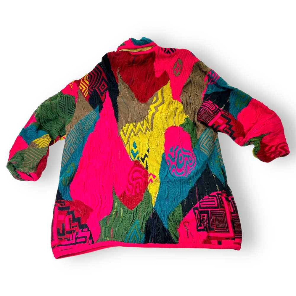 Y2K Coogi Pink Multicolored Sweater - image 3