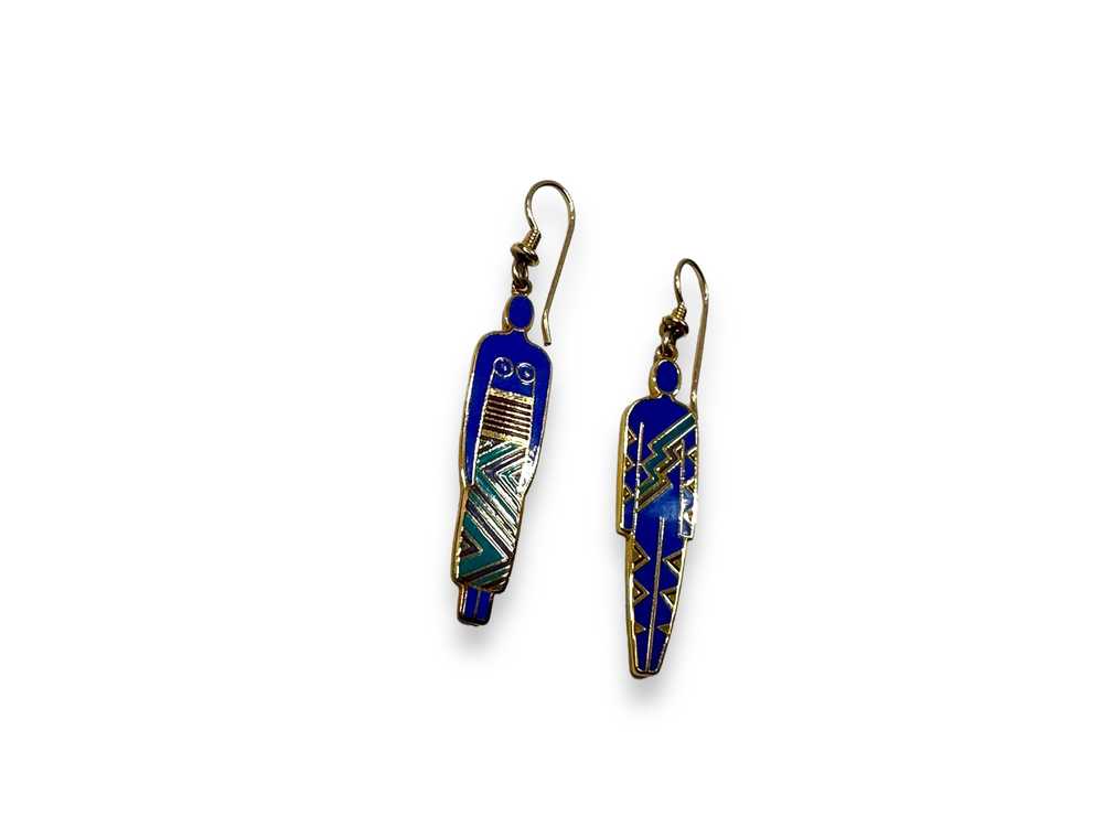 Y2K Laurel Burch Tribal Earrings - image 1