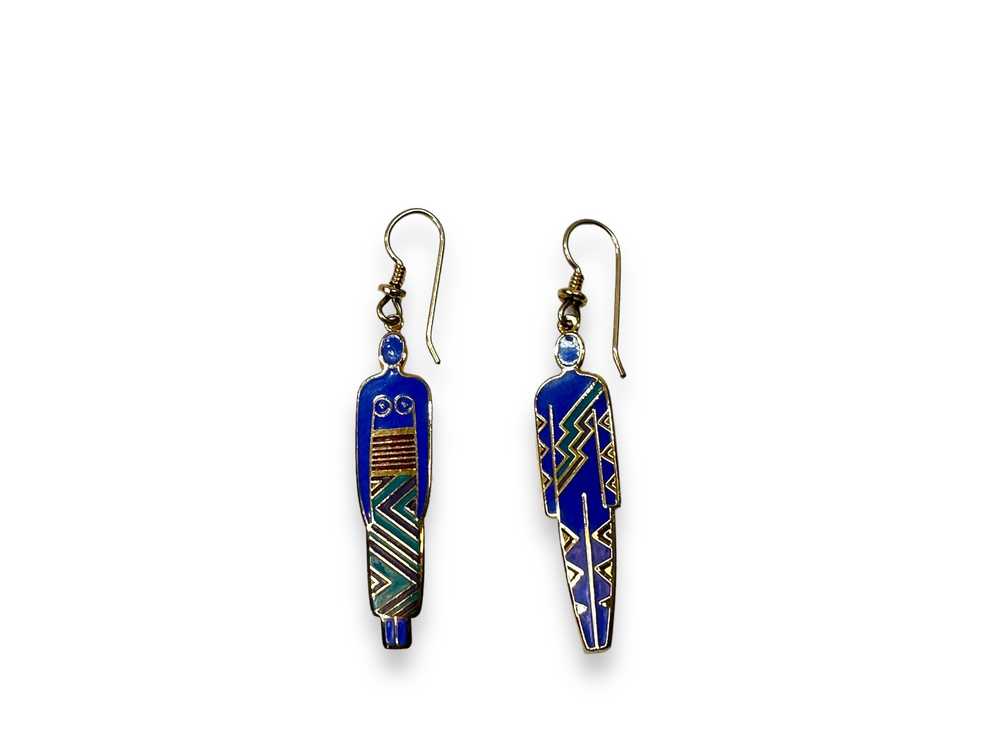 Y2K Laurel Burch Tribal Earrings - image 2