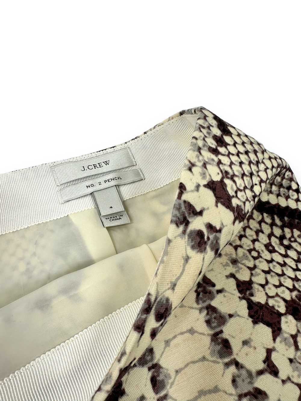 Y2K “J Crew” Snakeskin Print Pencil Skirt - image 3