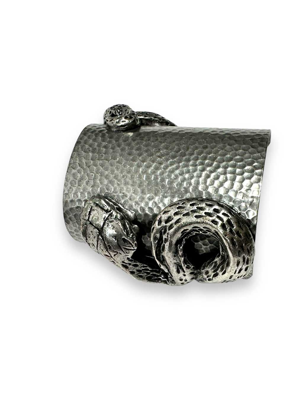 Y2K Sliver Chunky Snake Cuff - image 2