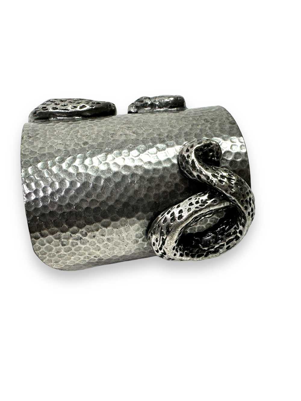 Y2K Sliver Chunky Snake Cuff - image 3