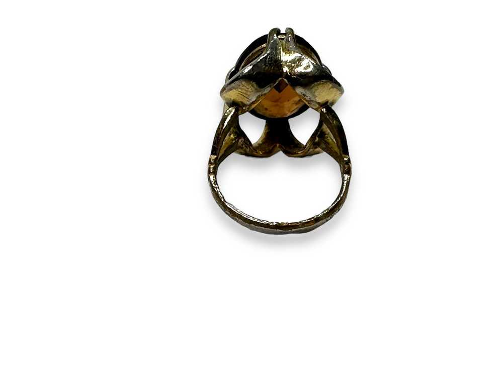 1970s Ring with Brown Stone - image 3