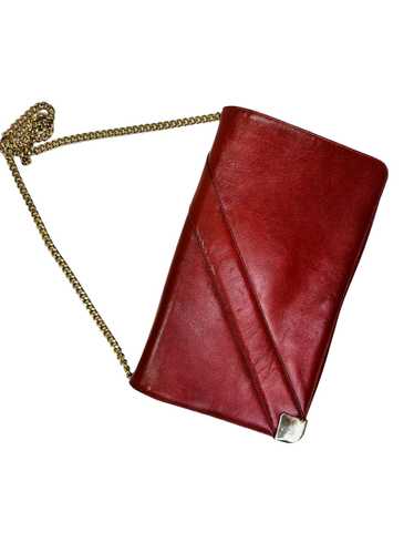 1970s Susan Gail Cognac Chain Crossbody Clutch