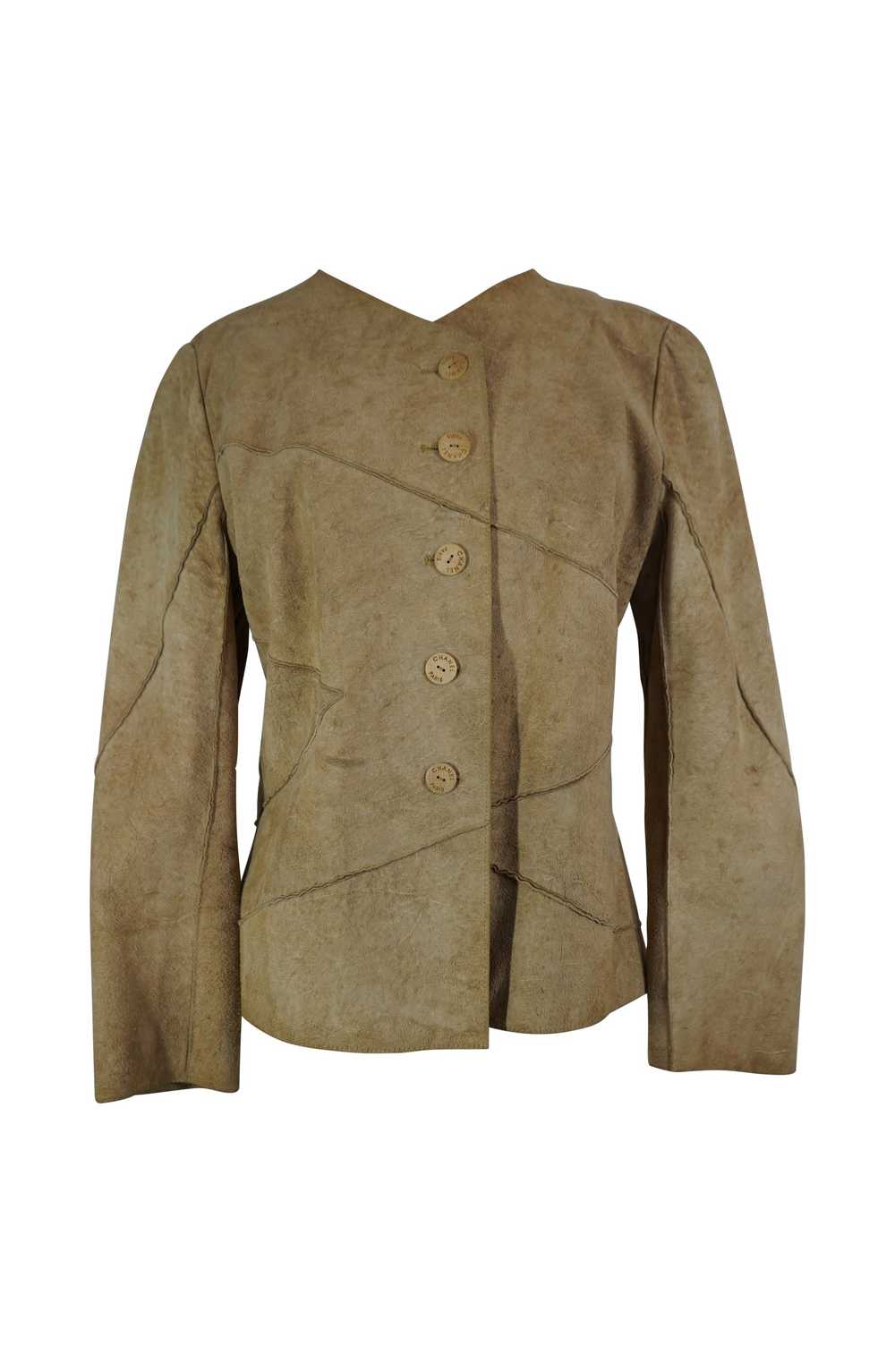 1990s Chanel Camel Suede Blazer (P14817V00694) - image 1