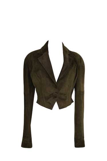 1970's Balenciaga Hunter Green Suede Crop Jacket