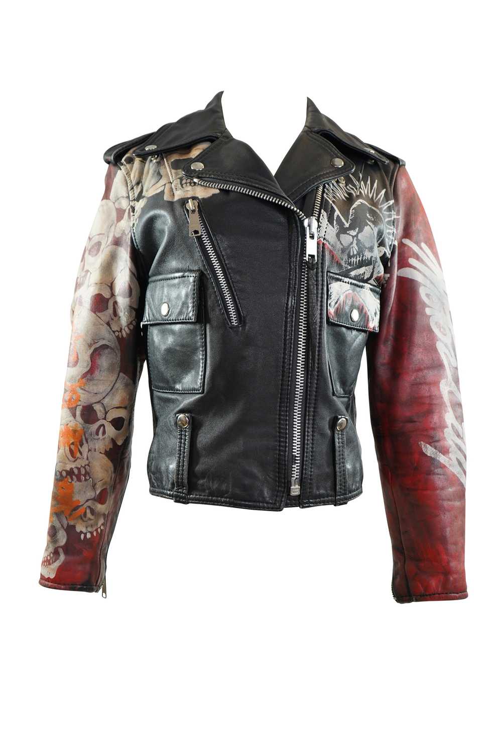 Y2K Harley Davidson Graffiti Moto Jacket - Gem