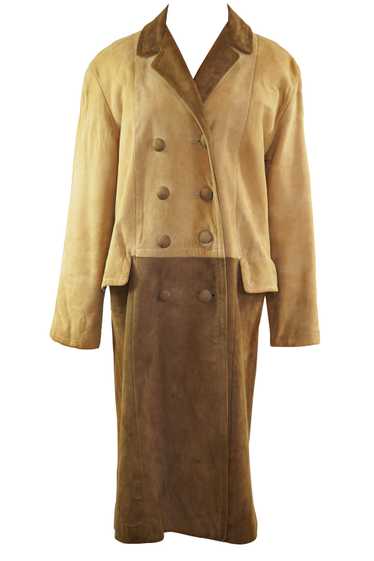 1970's Two Tone Suede Brown Trench