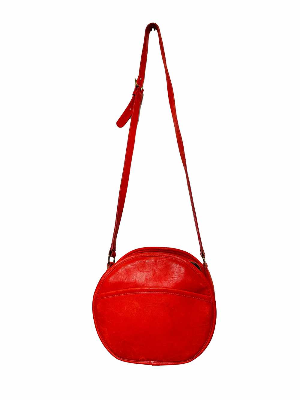 Andersonville: Red Circular Coach Crossbody Bag (… - image 1