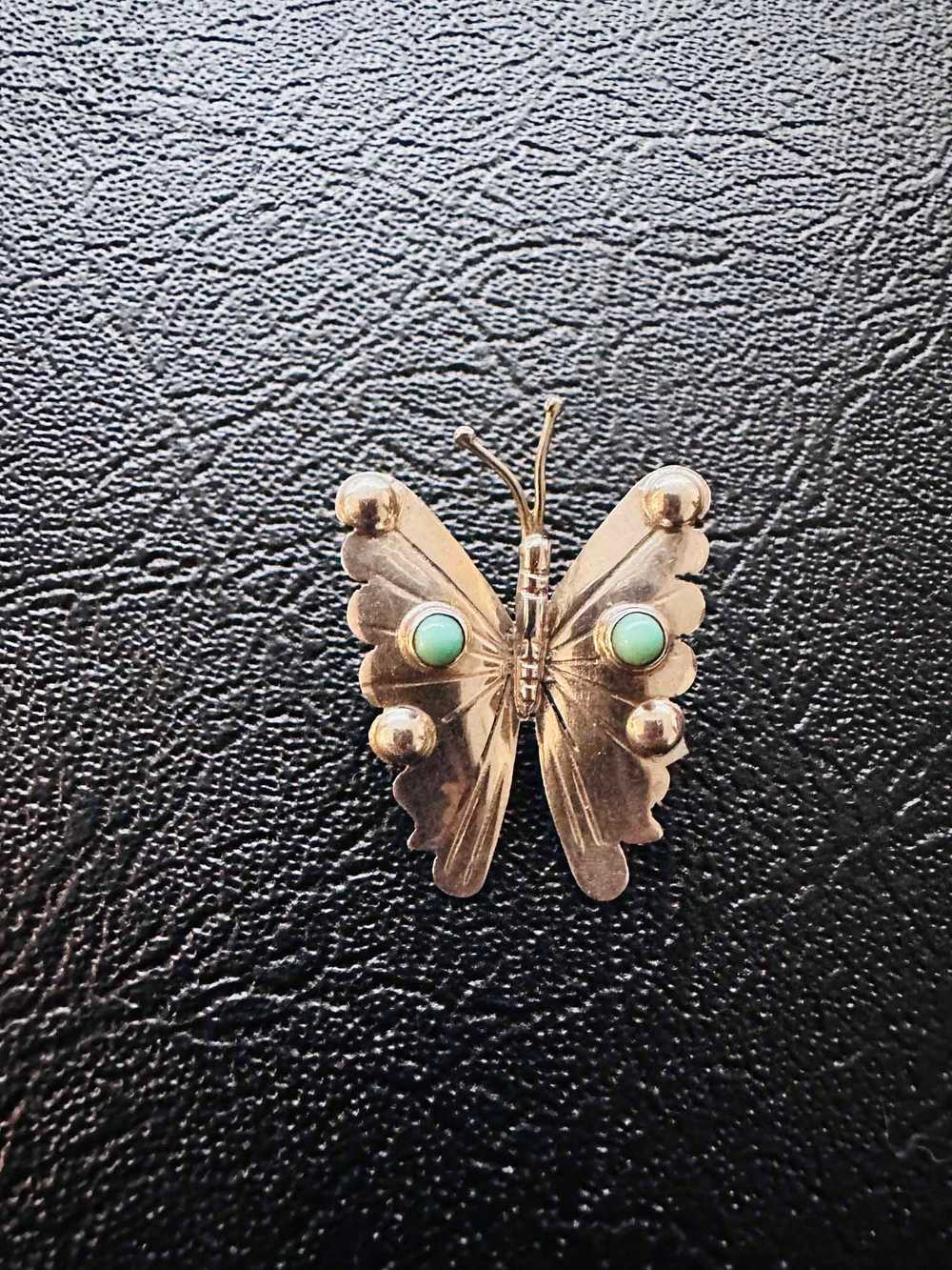 Vintage Signed Sterling Sliver Mini Butterfly Bro… - image 2