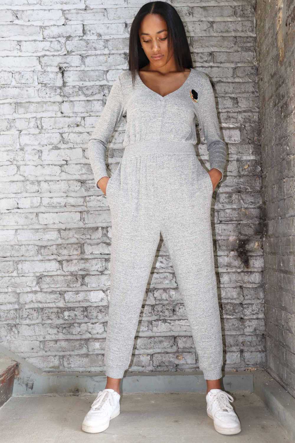 Kameo Cotton Gray Jumpsuit - image 2