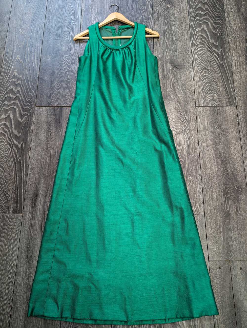 Incredible 1960s bright green evening maxi dress … - image 5