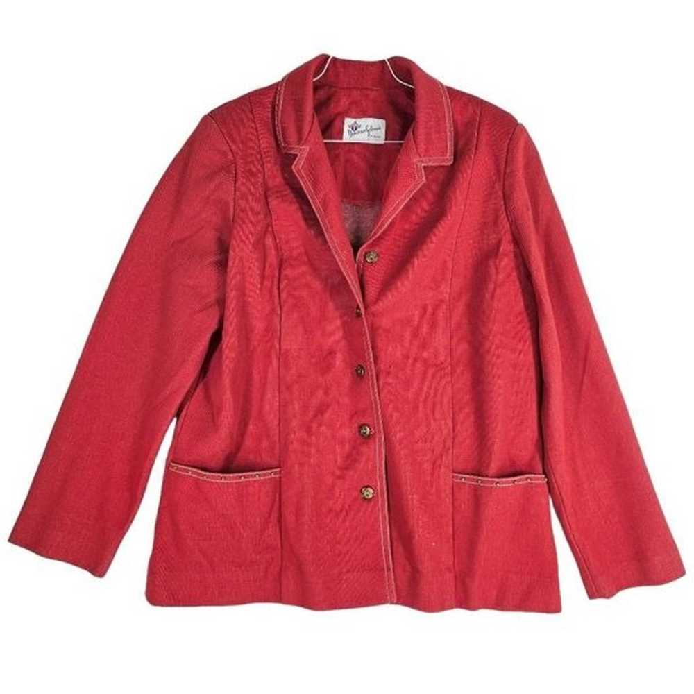 Donovan Galvani Women's Vintage Blazer Jacket Red… - image 1