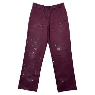 Late 90s Dickies 874 Work Trousers - Faded Bordea… - image 1