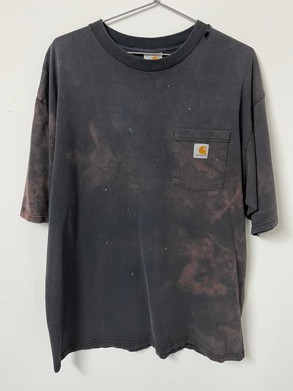 Early 1990s Carhartt Distressed Pocket T-Shirt - … - image 1