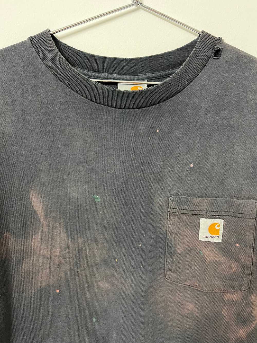 Early 1990s Carhartt Distressed Pocket T-Shirt - … - image 2