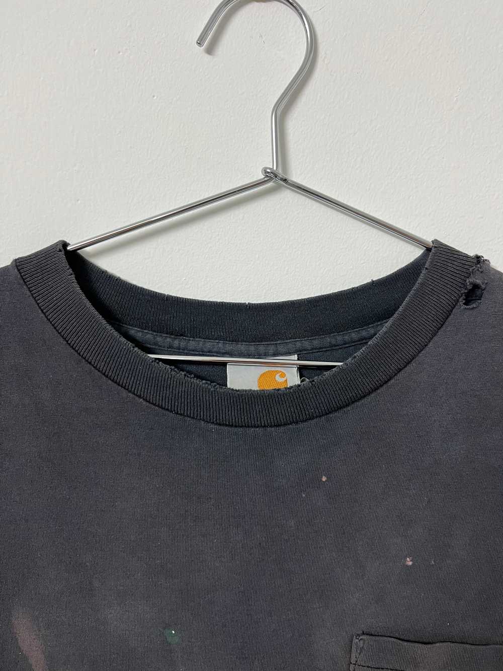 Early 1990s Carhartt Distressed Pocket T-Shirt - … - image 6