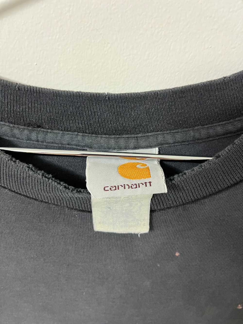 Early 1990s Carhartt Distressed Pocket T-Shirt - … - image 7