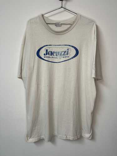 90s Jacuzzi Distressed T-Shirt - Aged White - XL/X