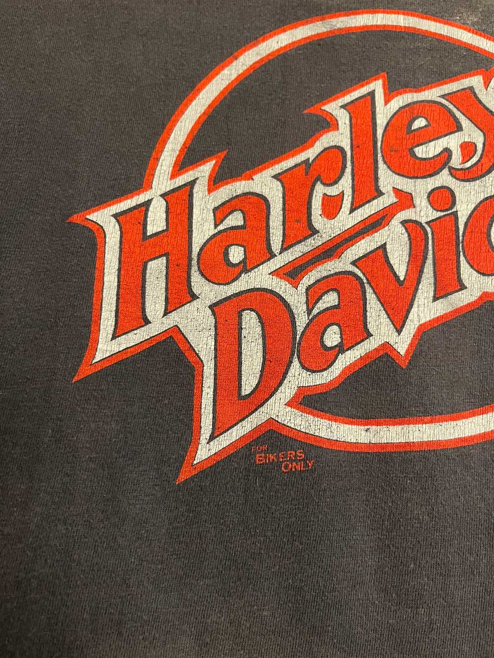 80s Harley-Davidson Mock Neck For Bikers Only T-S… - image 5