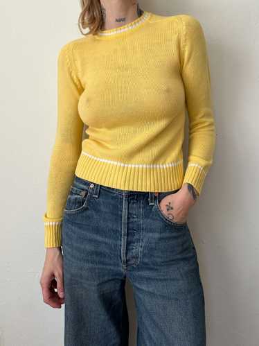 1970s Yellow Acrylic Sweater