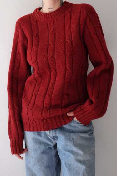 1970s Maroon Wool Sweater