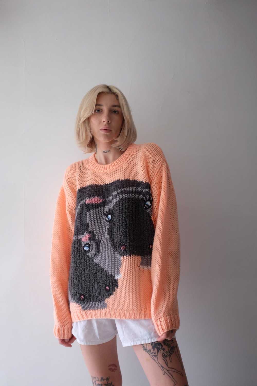 1980s Acrylic Hippo Sweater - image 6