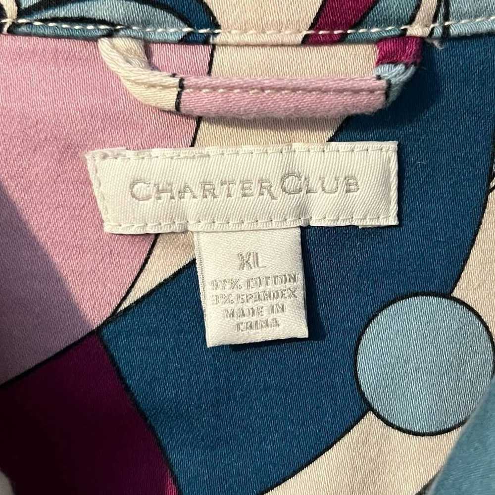 Vintage CHARTER CLUB Psychedelic Multicolor Jacke… - image 8