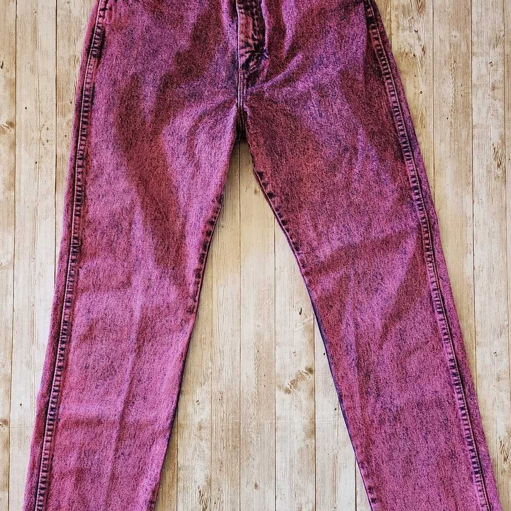 Vintage Wrangler jeans womens 11 bright pink/purp… - image 1