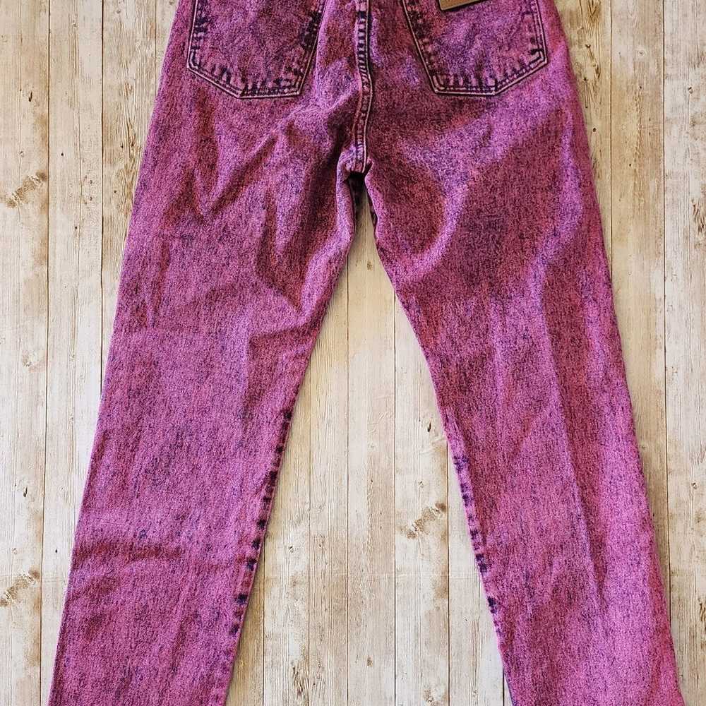 Vintage Wrangler jeans womens 11 bright pink/purp… - image 2